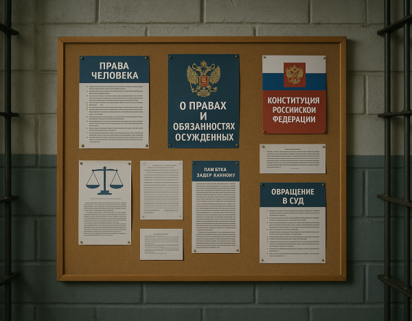 Информационный стенд о правах в тюрьме